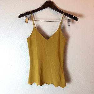 🛍 Sabie Stretchy NWT Mustard Tank Crop Top Shirt